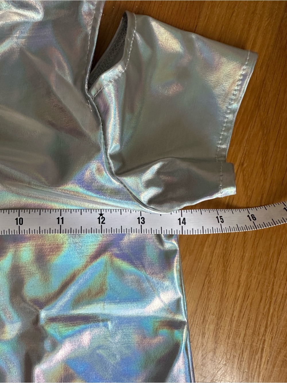 Sparkle In Pink Alien Costume Size 7/8 (XXL) Silver Elastic Skirt Top Accessory - Picture 3 of 6